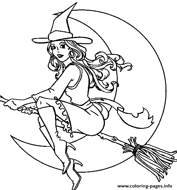 Witch Free Halloween S For Adultsea8d Coloring Page Printable