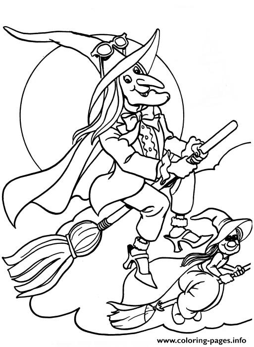 Flying Witches Halloween S Printable Freeaccb coloring