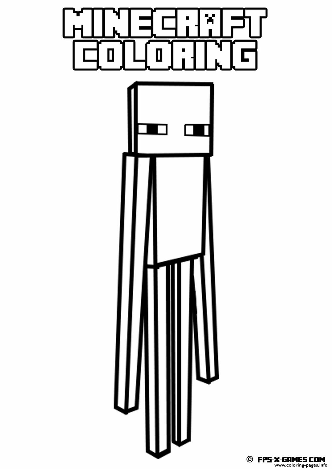 Minecraft Coloring Kids Easy coloring pages