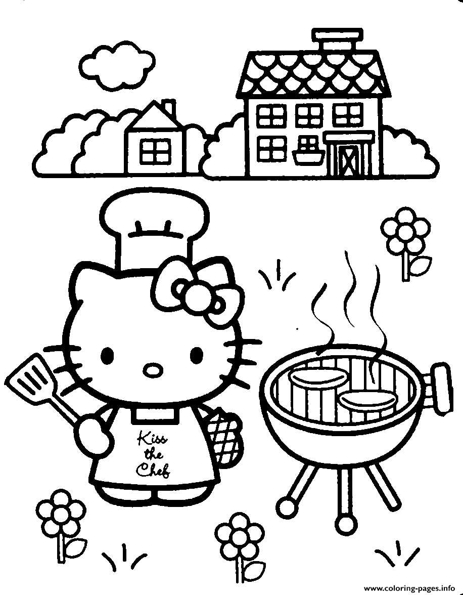Hello Kitty As A Cook 94b2 coloring
