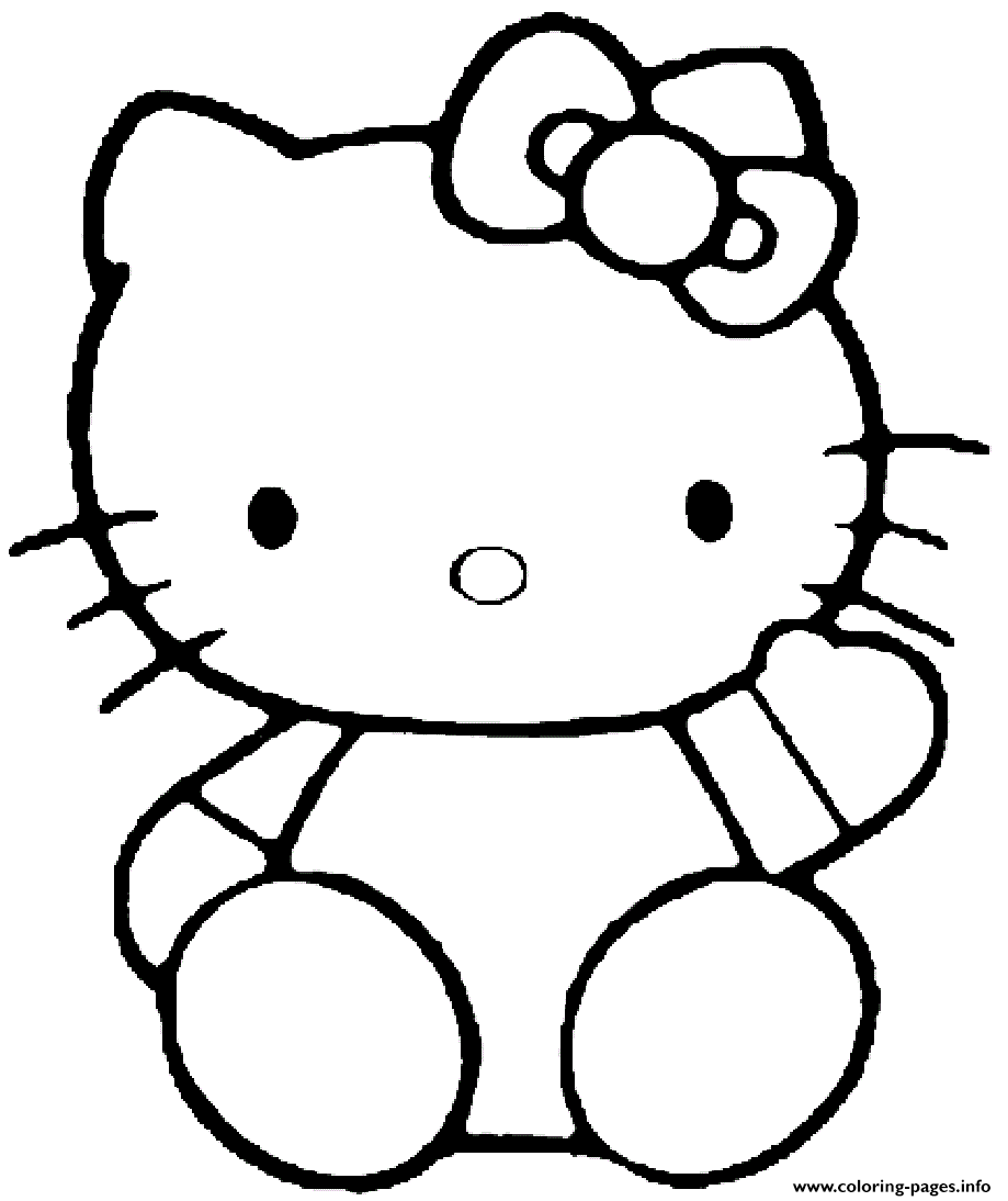 Saying Hello Hello Kitty S892a coloring