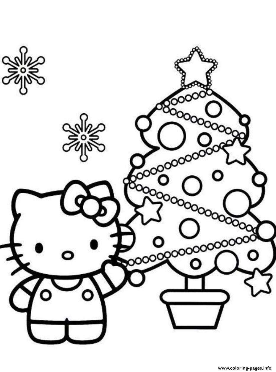 Hello Kitty S Christmas Tree30e5 Coloring Pages Printable