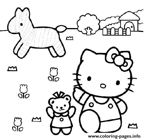 Cartoon Hello Kitty Preschool S Zebra8ff3 Coloring Pages