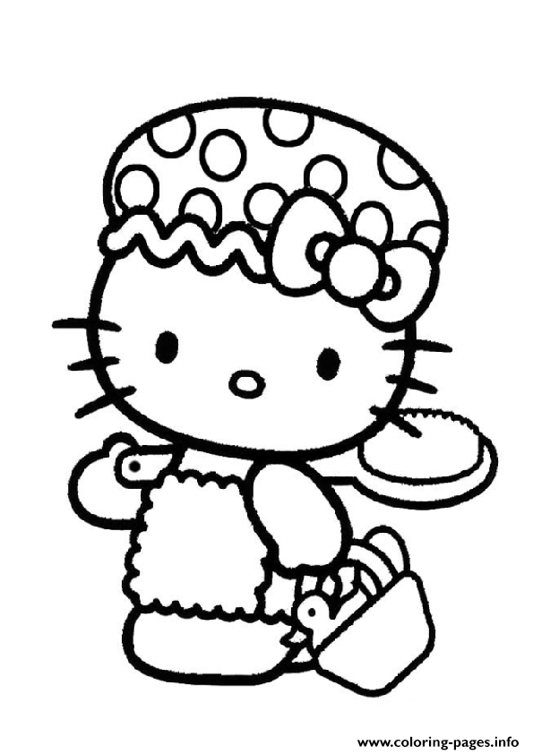 Go To Shower Hello Kitty Sd79a coloring