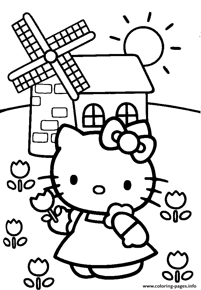 Kitty coloring hello Hello Kitty