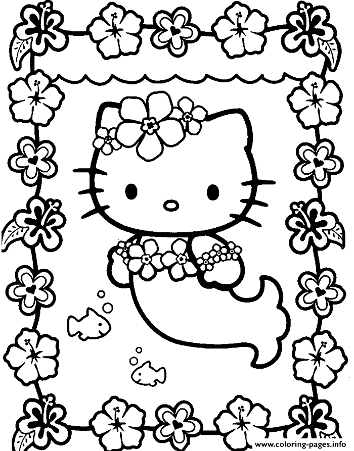 Adorable Hello Kitty S As A Mermaid23b1 coloring