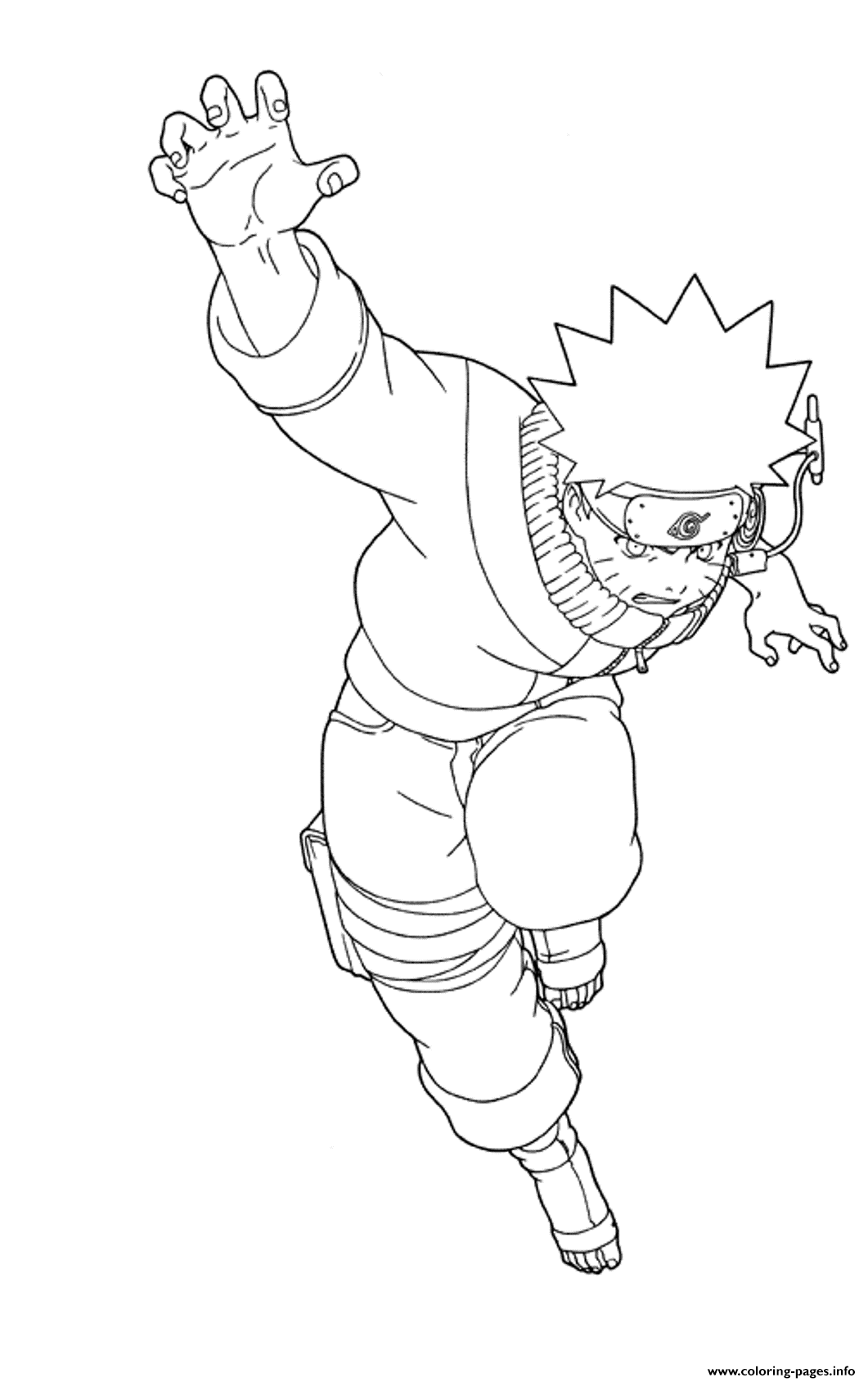 Coloring Pages Anime Naruto Fighting2b18 coloring
