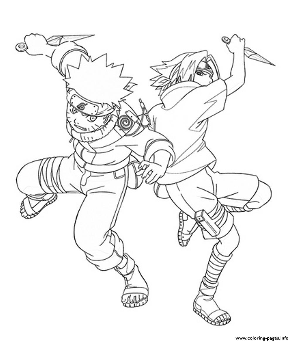 Coloring Pages Anime Naruto And Sasuke20 Coloring page Printable