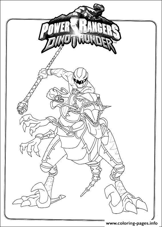 Power Rangers S Dino Thunderfc55 Coloring Pages Printable