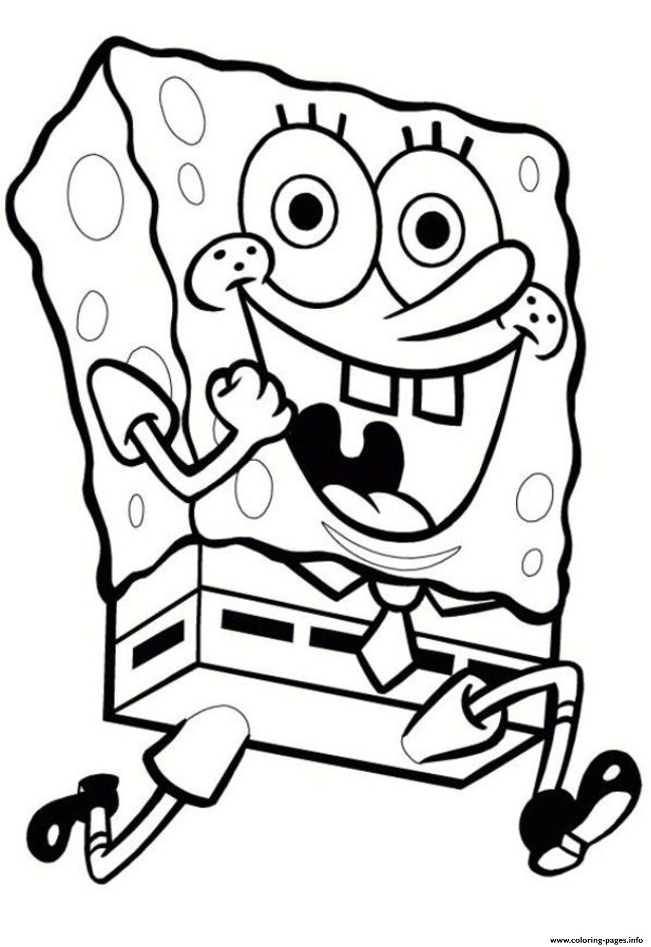 Coloring Pages Spongebob Running20b20e Coloring page Printable