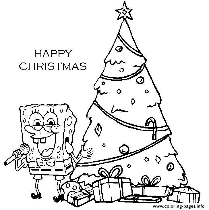 Spongebob In Christmas Coloring Page371c Coloring Pages Printable
