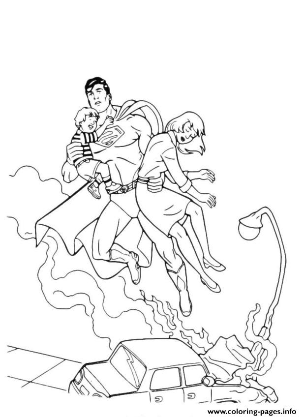 Superman Saves People Coloring Page9644 coloring