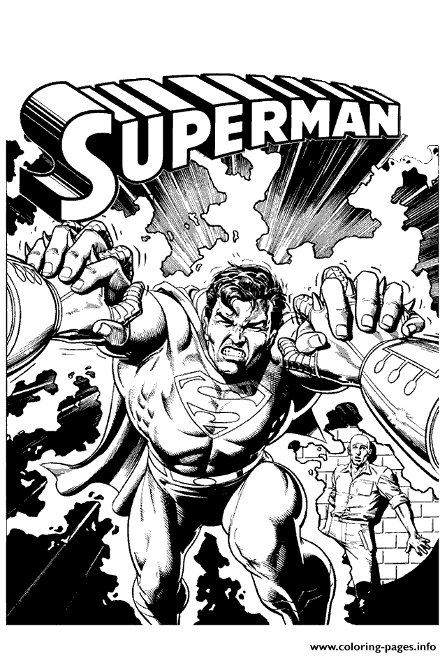 Suoerman Comic Free Coloring Page4326 coloring