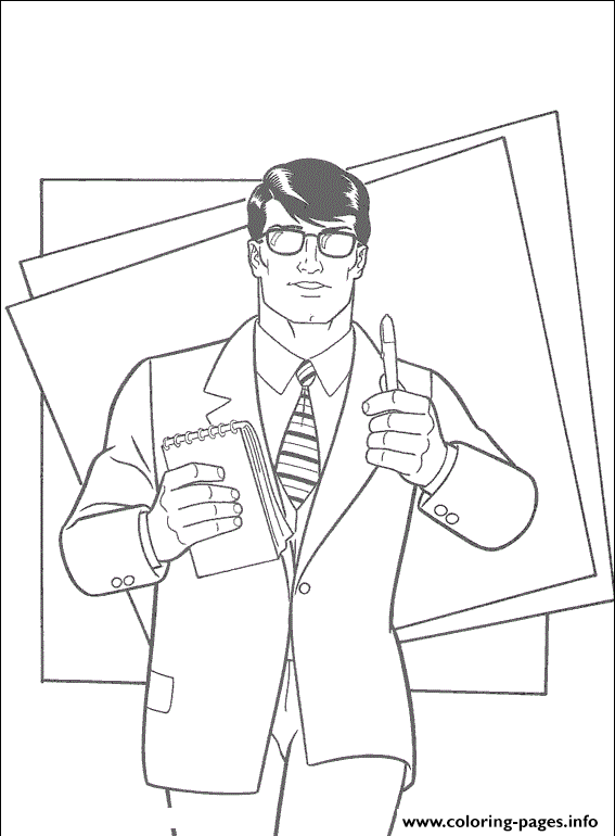 Nerdy Clark Kent Coloring Page3a22 coloring