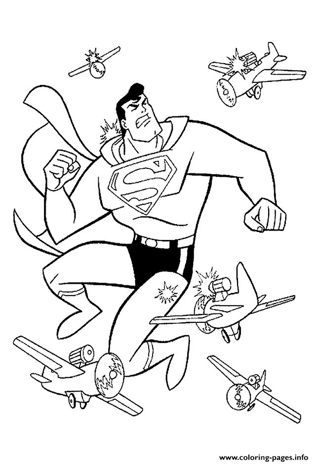 Superman And Planes Coloring Page93bf coloring