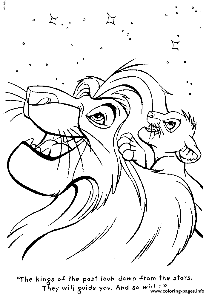 The King Mufasa And Simba 6aab coloring