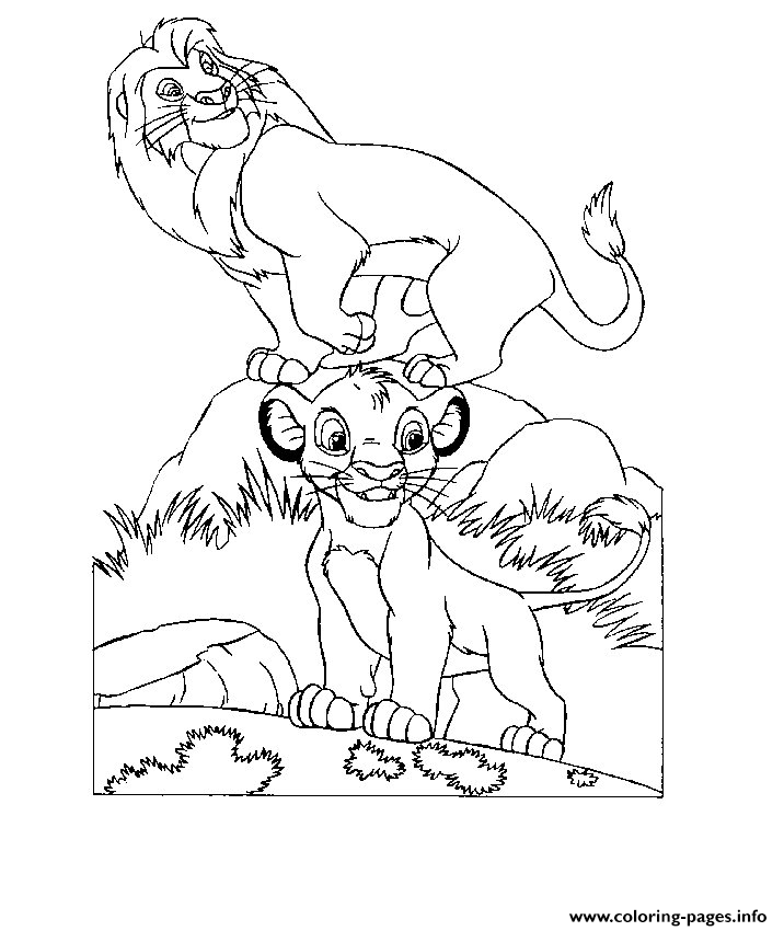Simba And His Dad Ebe8 Coloring Pages Printable