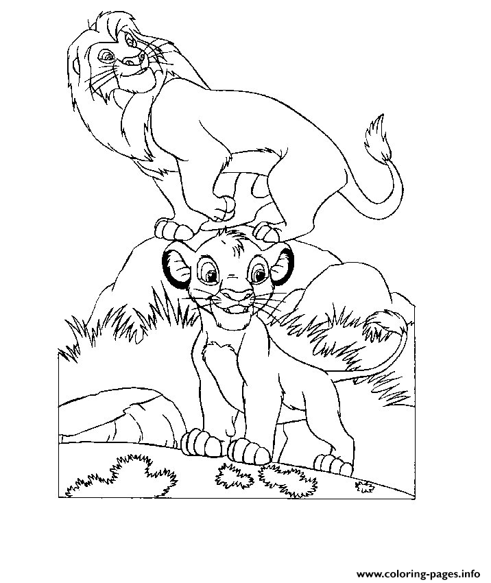 Simba And His Dad Ebe8 Coloring page Printable