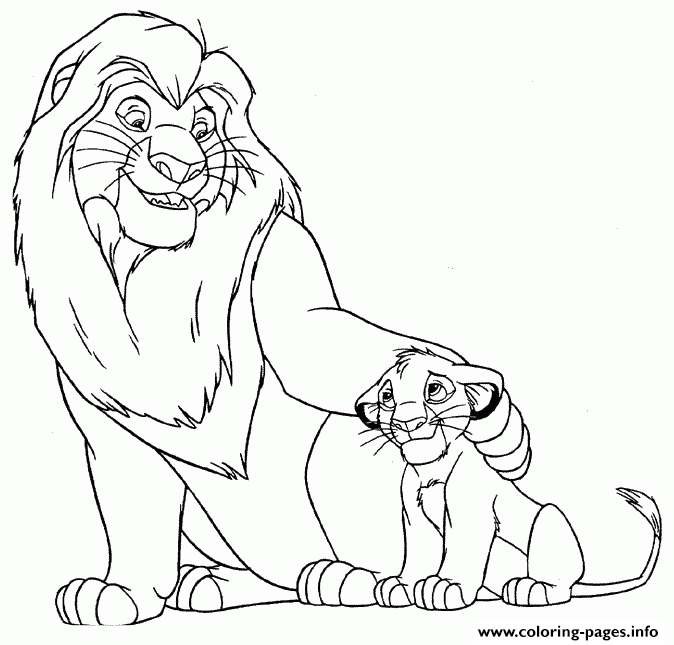Free Lion King Mufasa And Simba  E1449385528983f9f2 coloring