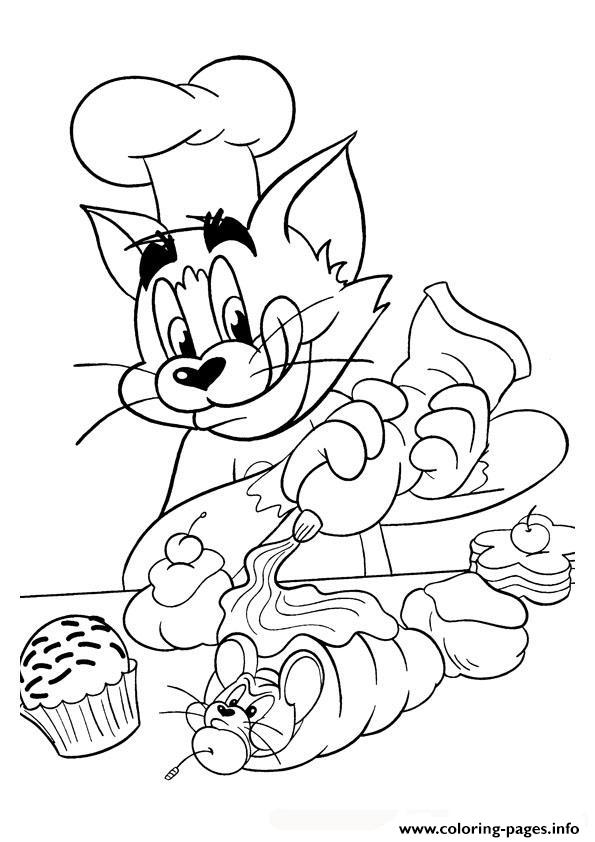 Tom Baking Cookies 55a3 coloring