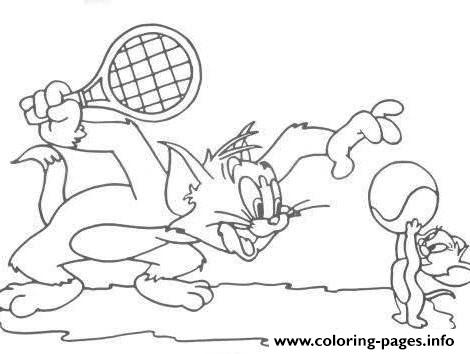Tom And Jerry Playing Tennis A5de coloring