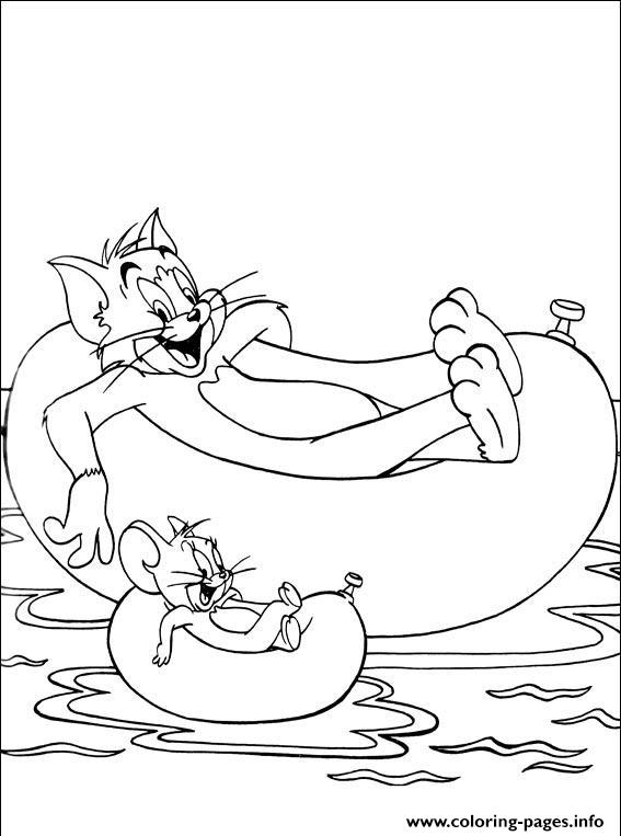 Tom And Jerry Enjoying Summer304b coloring