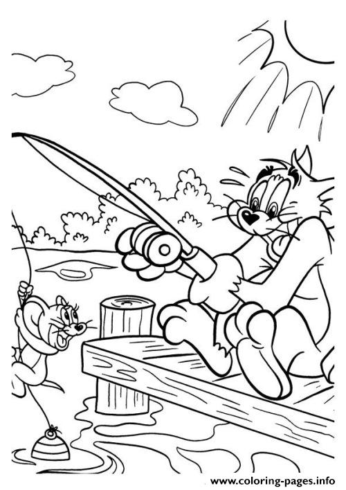 Tom And Jerry Fishing Fc55 coloring