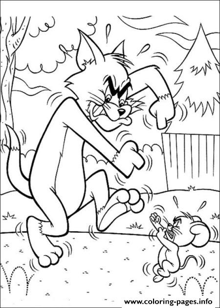 Tom And Jerry Fighting 6f45 coloring