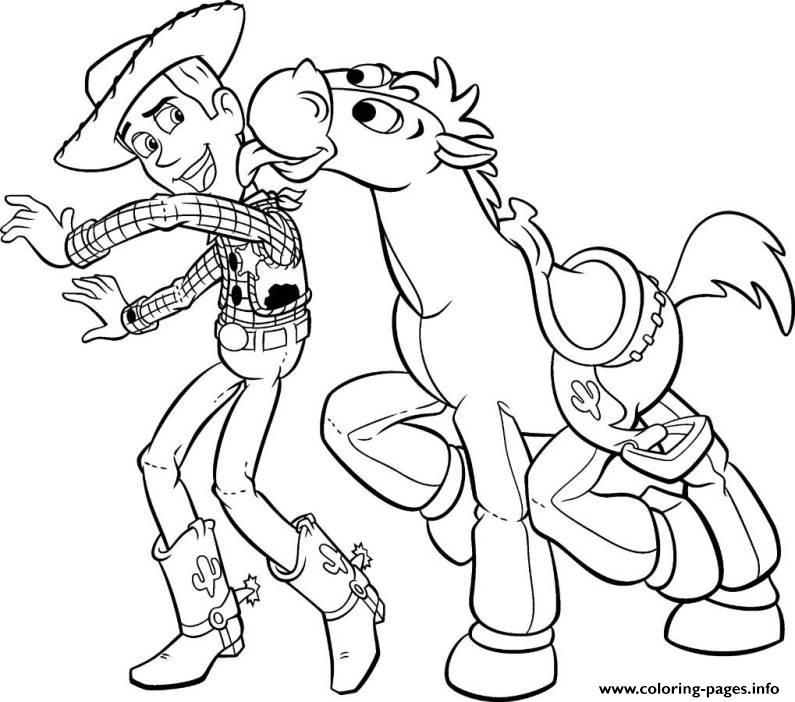 Woody And Bullseye Cartoon S Printable Toy Storya638 coloring