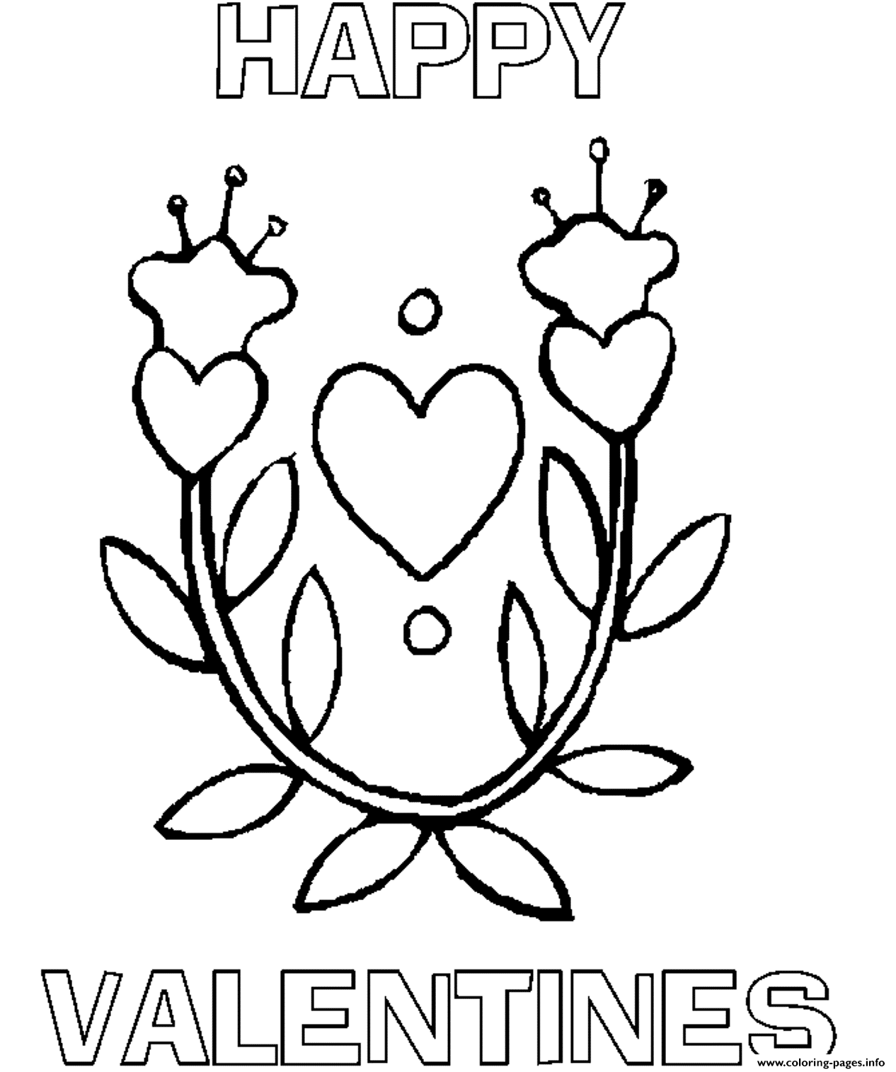 Heart Happy Valentines S1d4d coloring