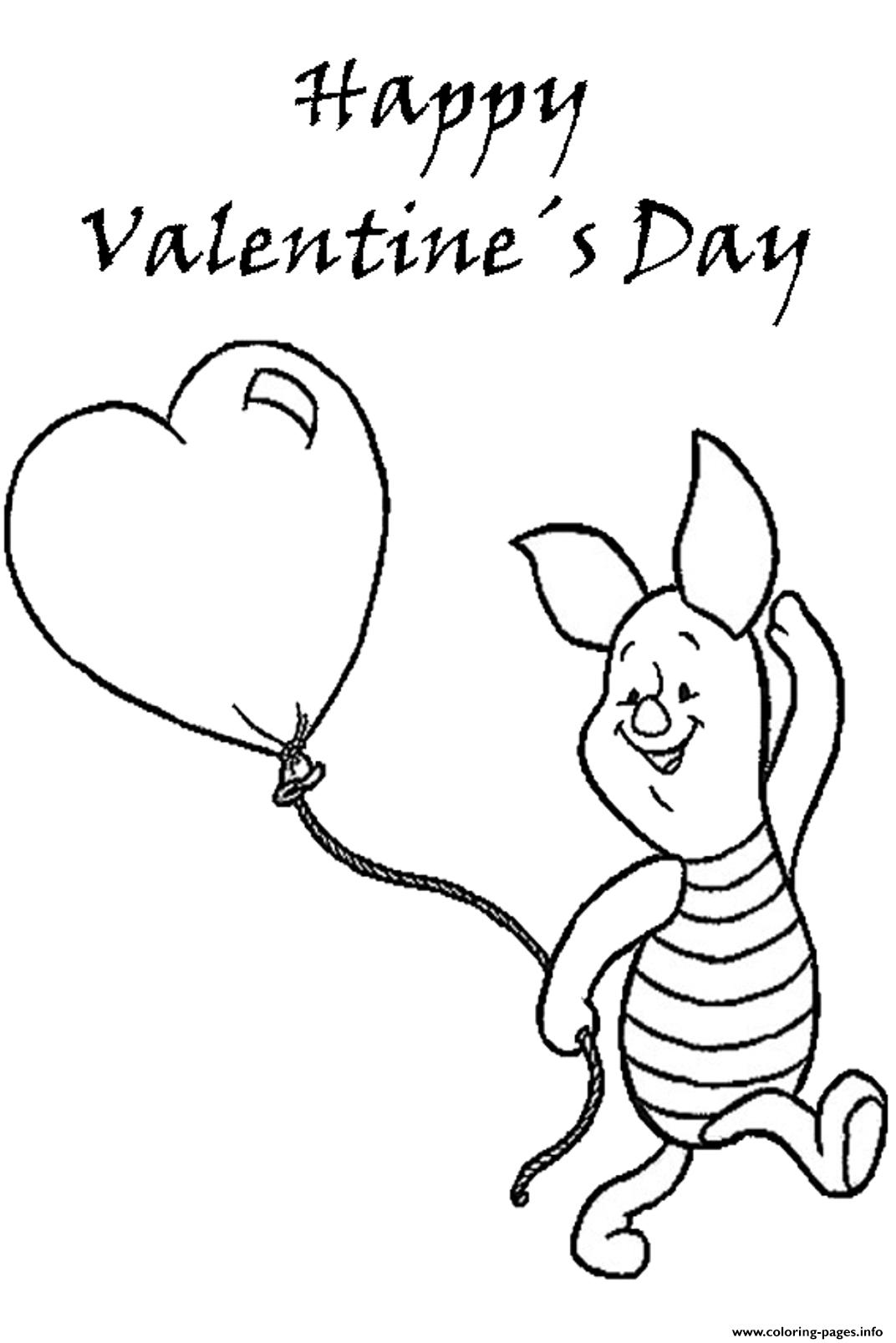 Piglet Happy Valentine S61ac coloring