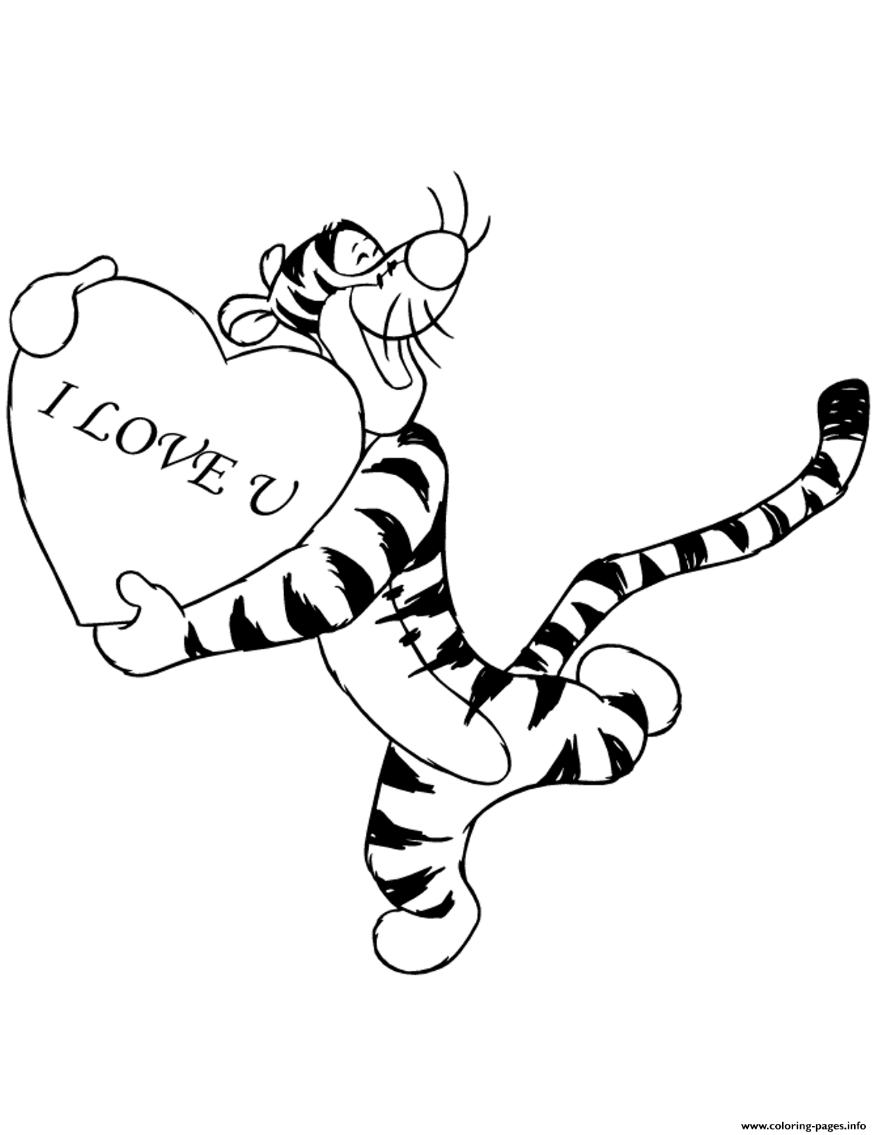 Tiger I Love You Valentine S7e09 coloring