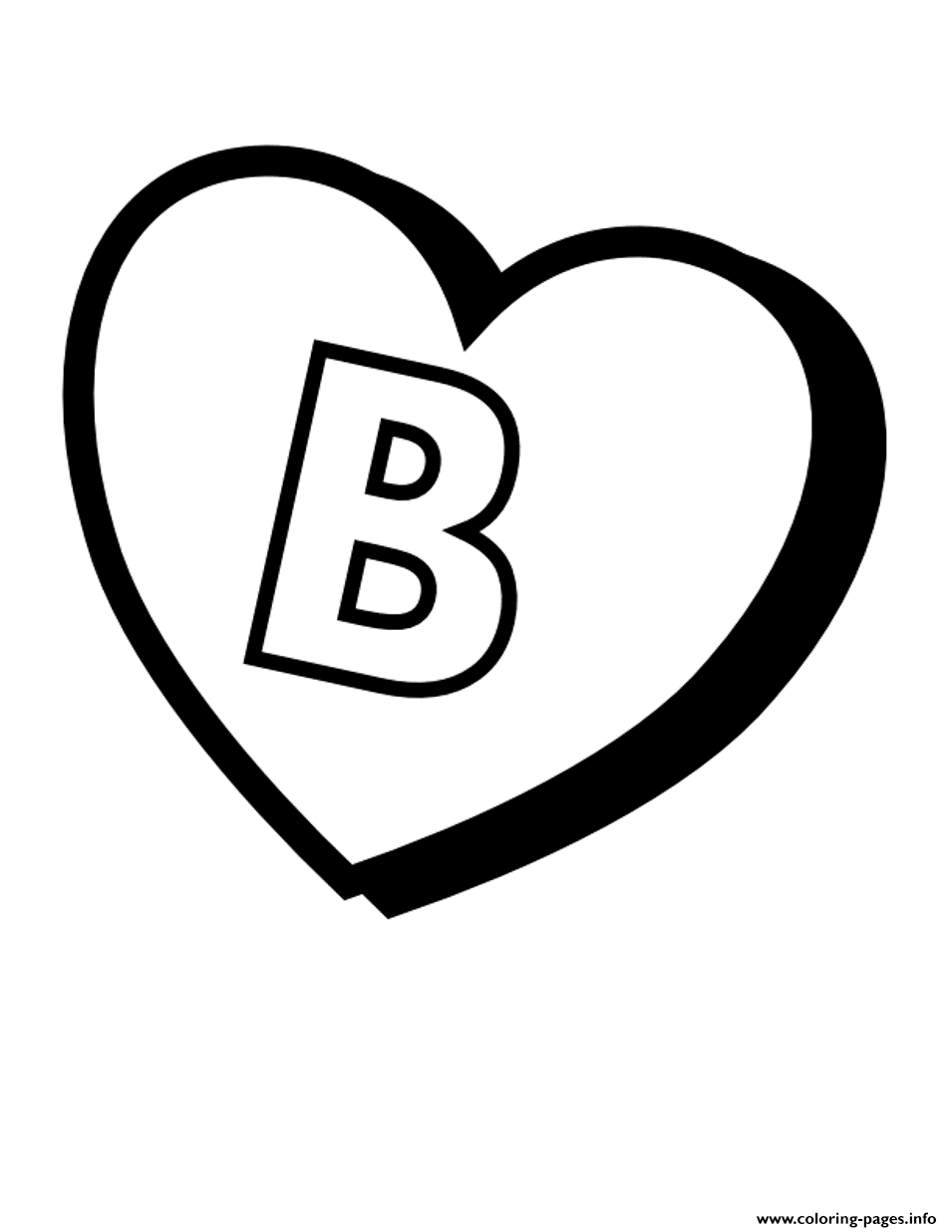 Valentines Day B Alphabet S8097 coloring