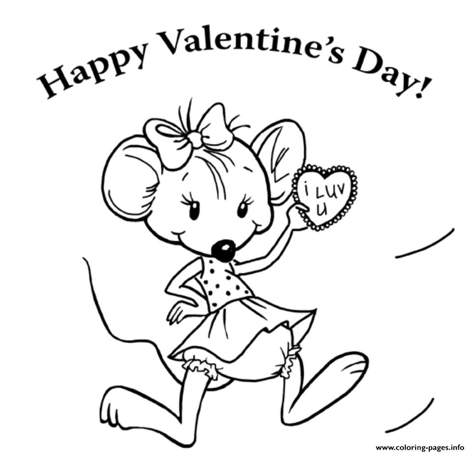 Cute Mouse Valentine 3824 coloring