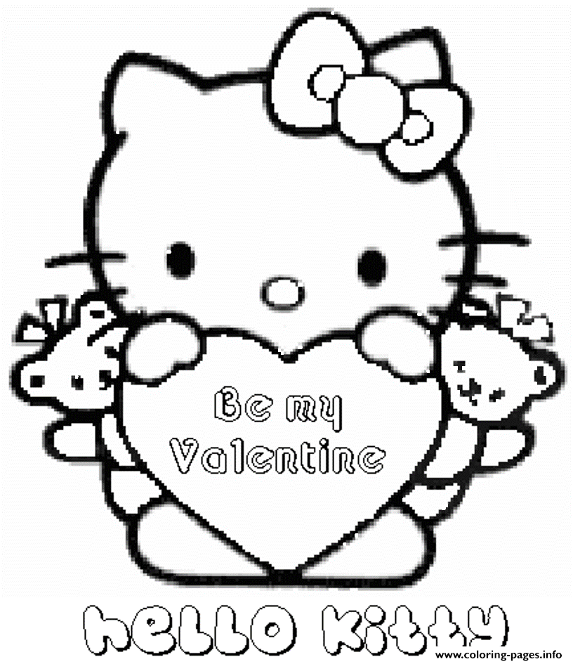 Hello Kitty Valentine Sa3c8 coloring