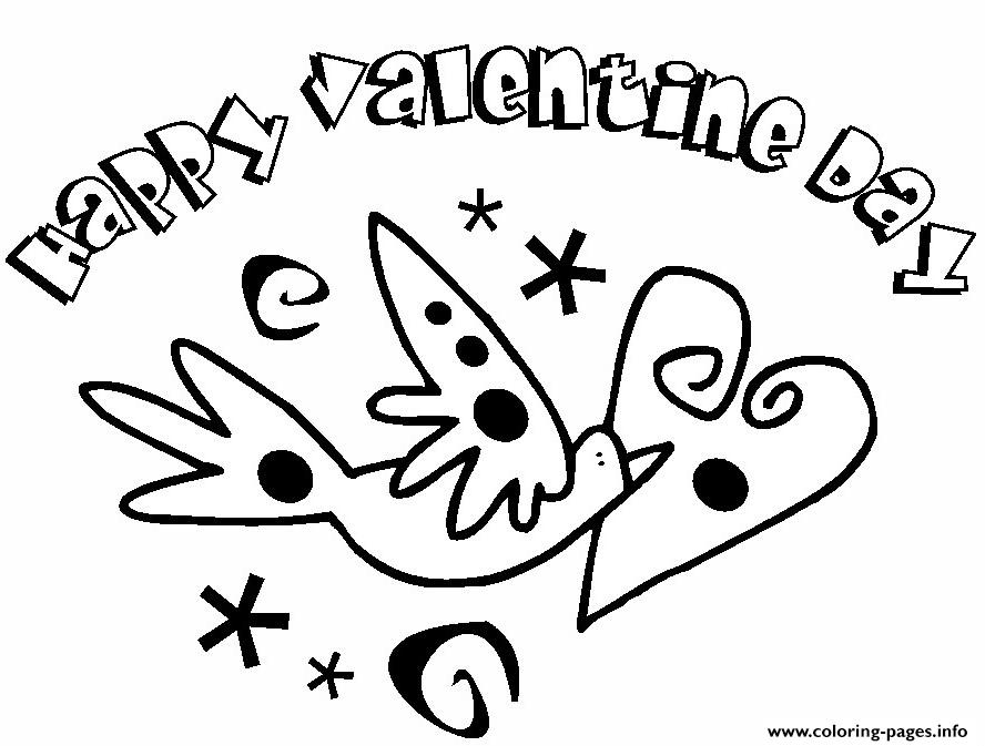 Happy Valentine  Dove5be4 coloring