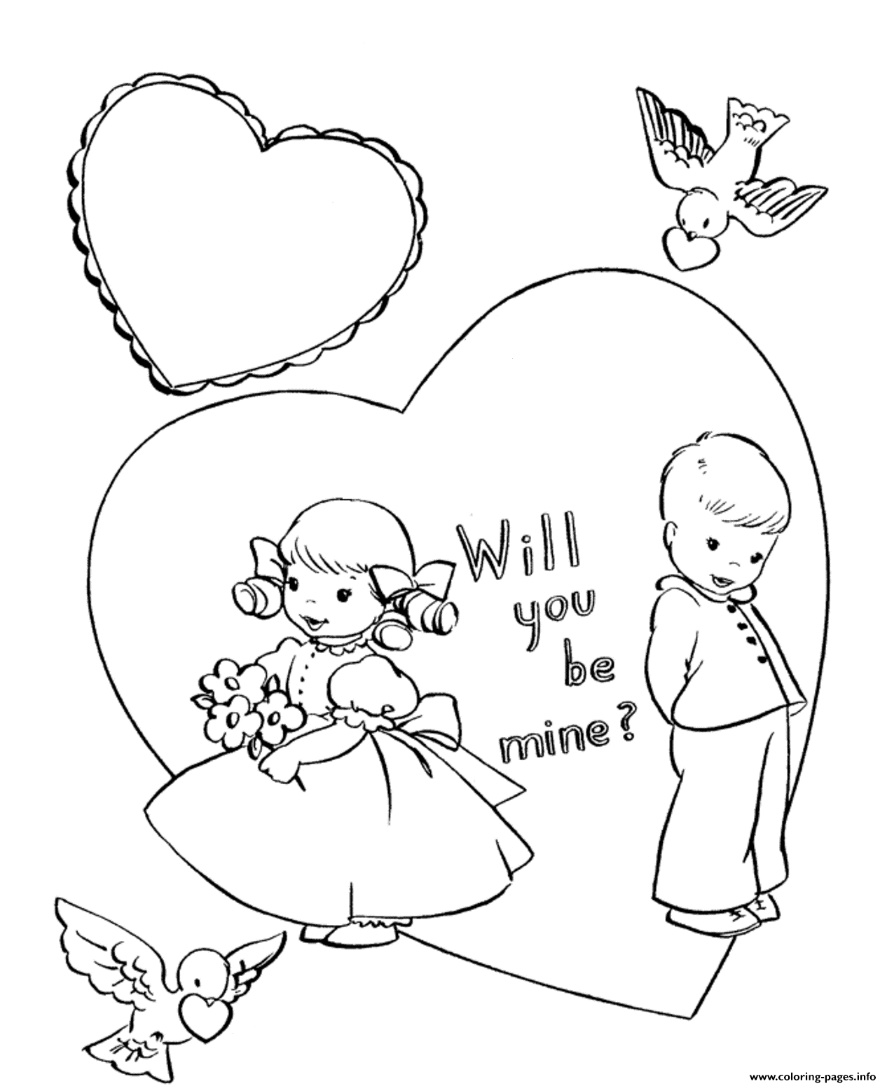 Will You Be Mine Valentine S9685 Coloring Pages Printable