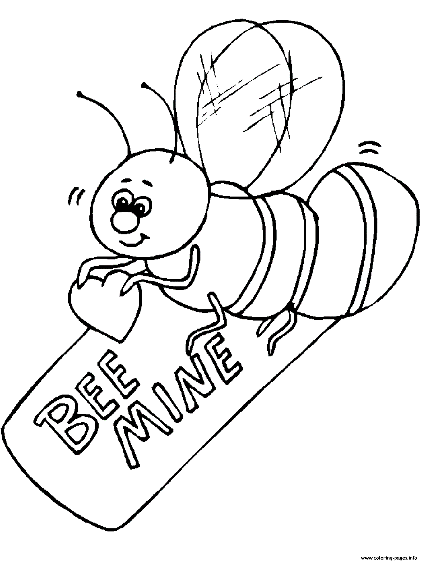 Bee Mine Valentine S7290 coloring