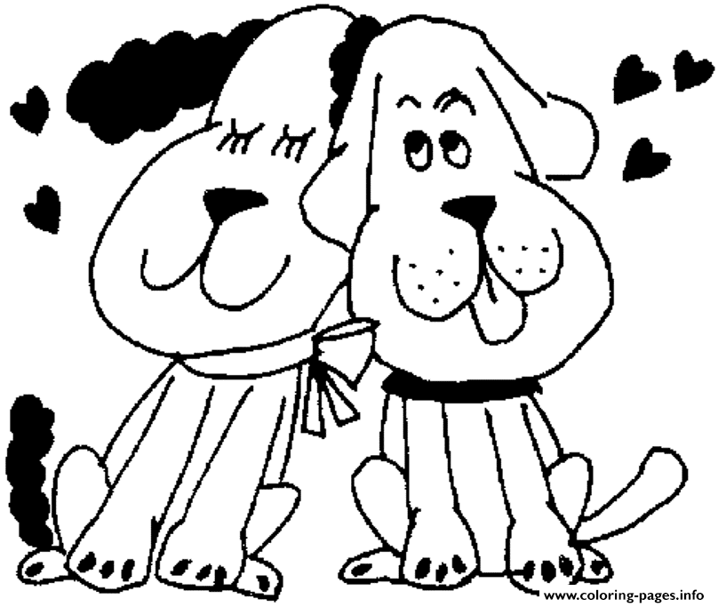Puppy Love Valentine 1172 coloring