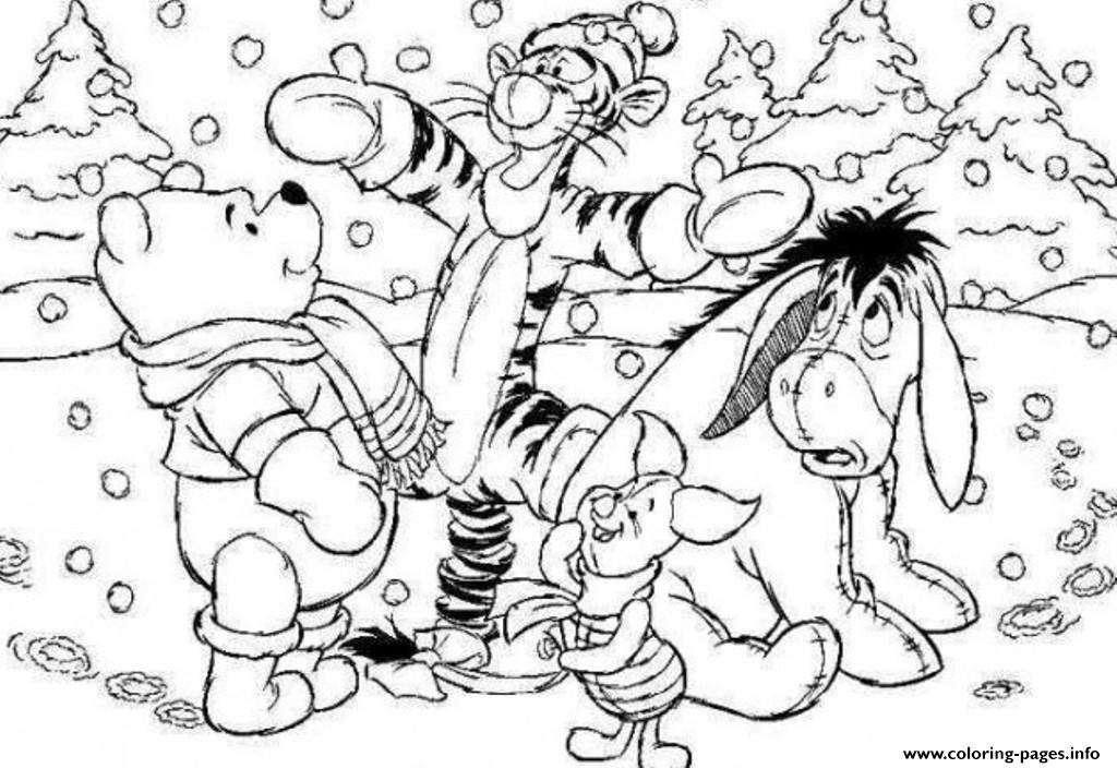 Winnie The Pooh And Friends Winter Color Pages To Printccd2 coloring