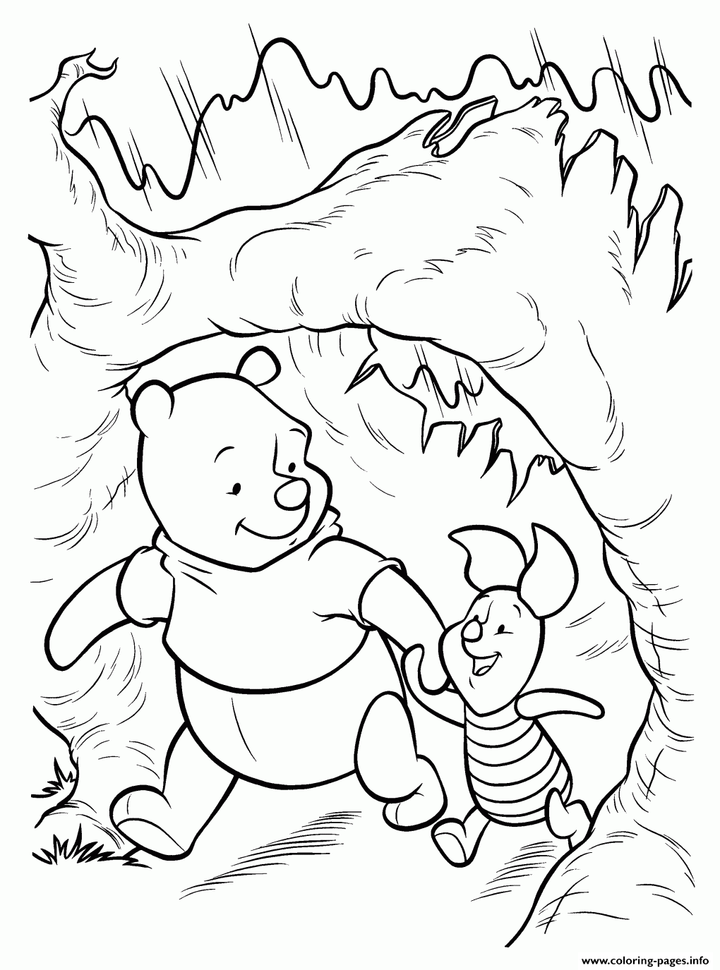 Winnie And Piglet Winter S Printablesdb1a coloring