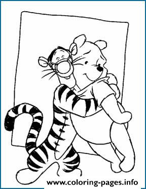 Tiger Hugging Pooh Pagede02 coloring