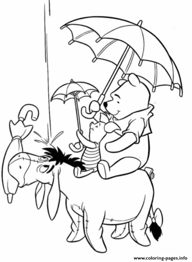 Pooh And Friends Holding Umbrellas Page E1449388194842a1dc coloring