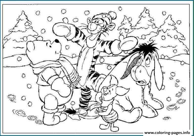 Pooh And Friends In The Winter Page6451 coloring