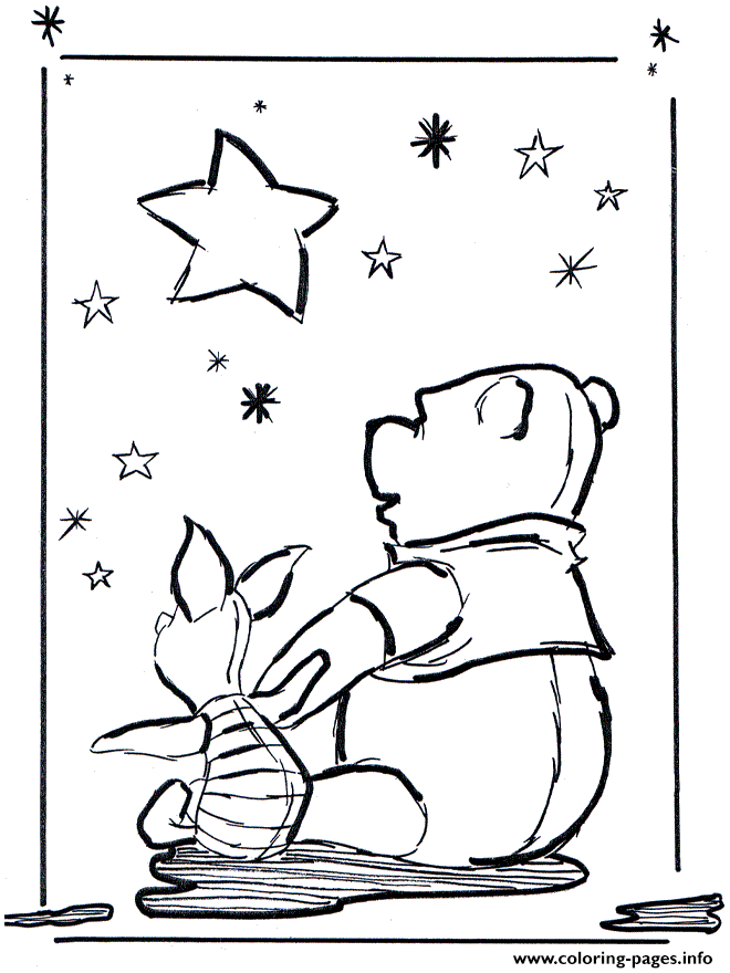 Pooh And Piglet Looking At The Stars Winnie The Pooh Pagesa2f0 coloring