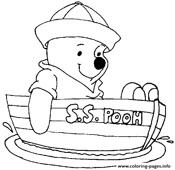 Pooh On Boat Pagee937 coloring