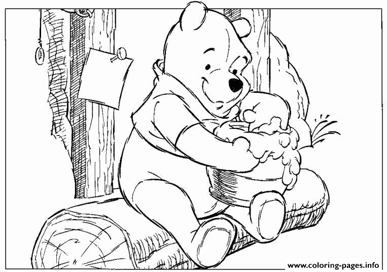 Pooh Sitting Under A Tree Page65cf coloring