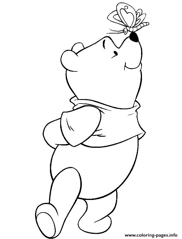 Pooh And A Butterfly Paged0ca coloring