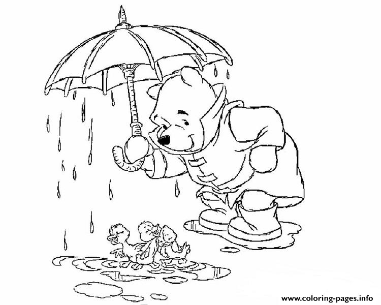 Pooh Protecting Ducks Pagebbce coloring