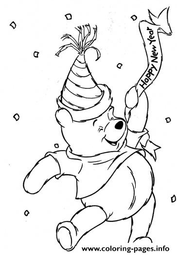 Winnie The Pooh S For Kids New Yearda41 coloring